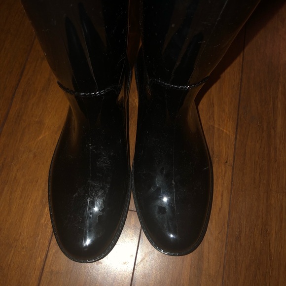 Coach Rainboots Size 6, 15.5 inches high - Picture 3 of 4